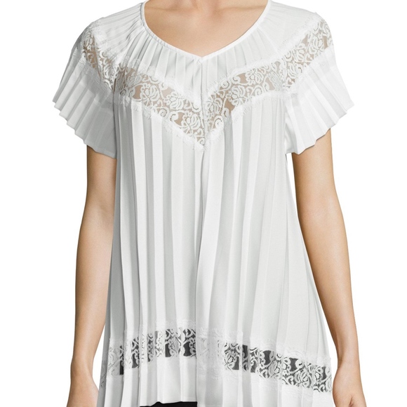 Zimmermann Pleated Lace Inset Top, Sz 1 (US 4), NW - Picture 3 of 8